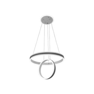 Fabrilamp Alpes grigio sospensione 104w 3000-4000-6000k regx50x50 cm 8320lm con telecomando e dimmer