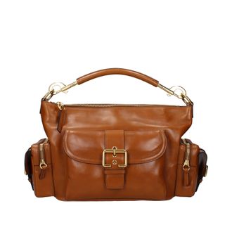 Chlo&eacute; Damens Handtaschen Kameratasche Braun/Lehmleder