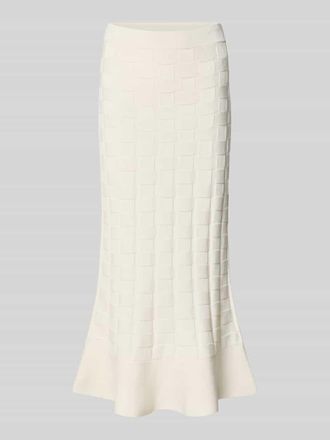HUGO BOSS Enganliegender Midi-Rock aus Viskose-Mix Modell Foppy in Offwhite, Gr&ouml;&szlig;e XL