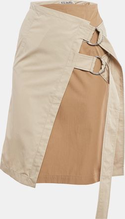 Acne Studios Beige Cotton Asymmetric Wrap Skirt