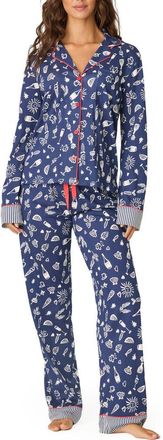 PJ Salvage Playful Print Pajamas in Dark Navy at Nordstrom, Size X-Small