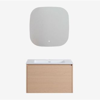 Sklum Conjunto De Mueble De Ba&ntilde;o En Madera Con Lavabo Integrado Jacob Sklum