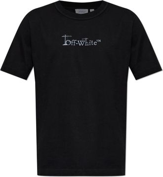 Off-white Logo T-shirt - Heren - T-shirts - Zwart - M - Katoen - Tops