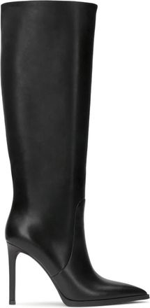 Kazar Elegante Laarzen - Dames - Laarzen met Hak - Zwart - 39 EU - Leer - Schoenen