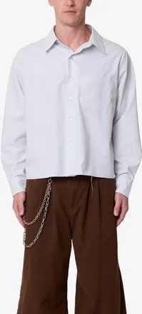mnml Stripe Button-Up Shirt in Grey/White at Nordstrom, Size Xx-Large