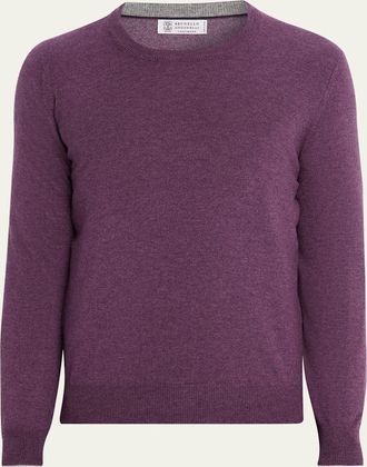 Brunello Cucinelli Mens Cashmere Crewneck Sweater