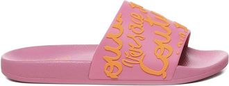 Versace Jeans Couture logo-detail slides - women - Rubber/Rubber - 35 - Pink