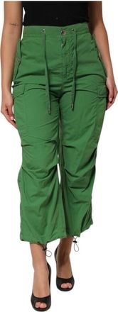 Dolce & Gabbana Dames, Broeken, Groen, Maat: 2XS Katoen