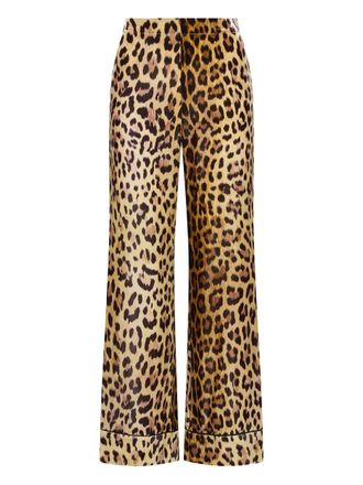 Maliparmi leopard-print straight-leg trousers - women - Fabric - 40 - Yellow