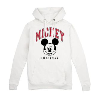 Disney Dames/Dames Collegiale Mickey Mouse Hoodie (Wit)
