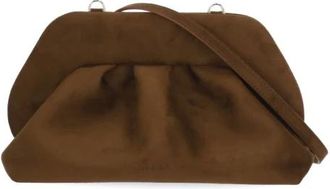 Themoir&egrave; Bios Medium Suede Croco Effect - - Bags - Donna - Marrone - ONE SIZE