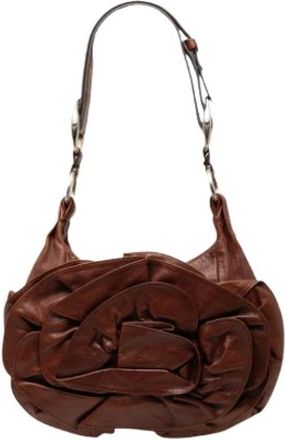 Saint Laurent Pre-owned Shoulder Bags, female, Brown, Size: ONE SIZE Pre-owned Nadja Rose Petal Shoulder Bag