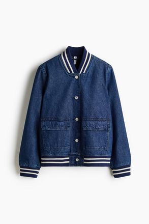 H&M Baseballjacke aus Denim - Blue