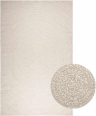 vidaXL Rug ZIZUR Cream 200x290 cm Jute Look Indoor and Outdoor vidaXL