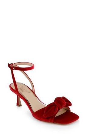 Badgley Mischka Emeli Ankle Strap Sandal in Red Velvet at Nordstrom Rack, Size 10