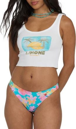 Billabong Summer Sweetness Graphic Scoop Neck Crop Tank Top in Salt Crystal at Nordstrom, Size X-Small