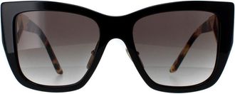 Prada Square Womens Black and Tortoise Grey Gradient PR21YS - One Size