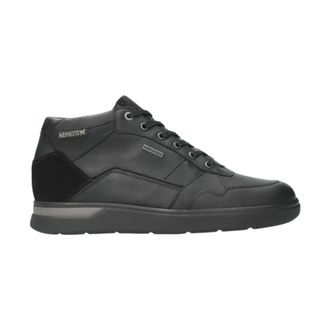 Mephisto Sportieve Leren Enkellaars - Heren - Sneakers - Zwart - 40 EU - Leer - Schoenen