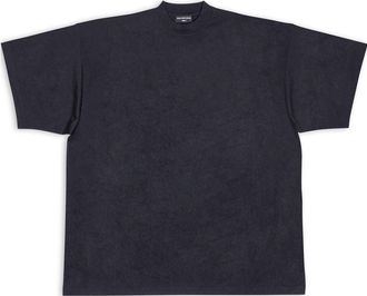Balenciaga Tab T-shirt Oversized Black 694576TMVJ21151