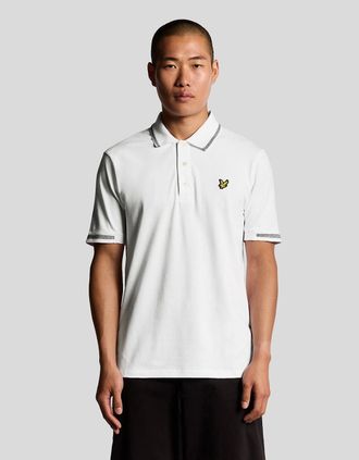 Lyle & Scott Lyle And Scott Mens Birdseye Half Tipped Polo - White - Size: 36