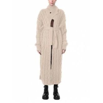 La Haine Inside Us Jassen, Dames, Beige, M, Lang Gebreid Jas Dik 3 Lw 962