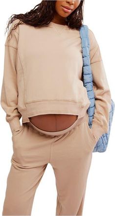 Free People Hatch Intercept Sweatshirt in Desert Sand at Nordstrom, Size Medium