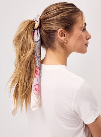 Simons Womens Patterned scarf scrunchie
