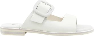 Frau Ciabatta - Dames - Sandalen - Wit - 38 EU - Leer - Schoenen