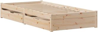 vidaXL Estructura De Cama Sin Colch&oacute;n Madera Maciza De Pino 90x190 Cm Vidaxl