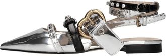 Pinko Ballerina Flats - Dames - Ballerinas - Grijs - 39 EU - Leer - Schoenen