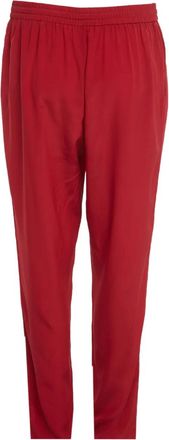 Valentino drawstring silk trousers - women - Silk - M - Red