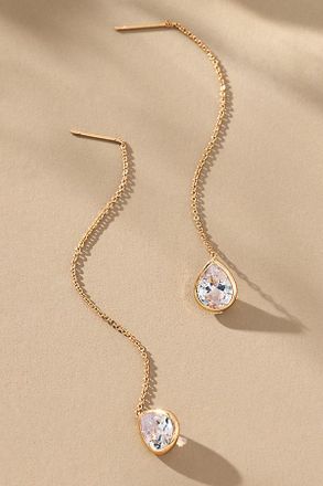 Ettika Barely There Crystal Dangle Threader Earrings