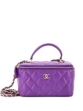 Chanel Classic Top Handle Vanity Case with Chain Quilted Lambskin Small crossbody bag - Paars