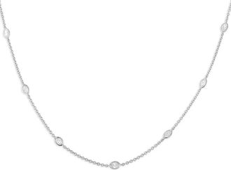 Luxury Bazaar Collana Station in oro bianco 18 carati con diamanti