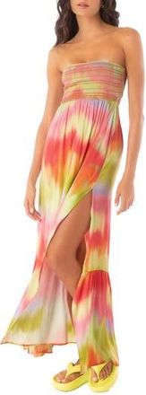 Maaji Ombr&eacute; Strapless Cover-Up Dress in Open Pink at Nordstrom Rack, Size Large