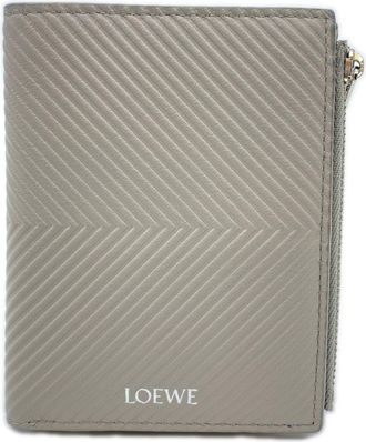 Loewe Gray Leather Wallet (Bi-Fold) (Pre-Owned)