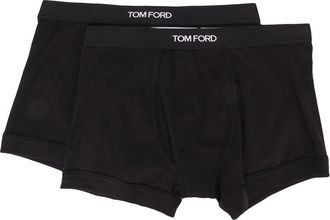 Tom Ford Set Da 2 Boxer In Cotone Con Elastico Logato-Uomo