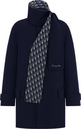 Dior DOUBLE-FACED VIRGIN WOOL AND SILK SCARF COLLAR COAT - Christian Dior - Woman