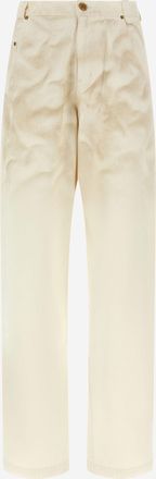Willy Chavarria Mens Jeans Bad Boy Cotton Ivory