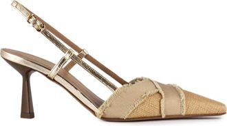 Roberto Festa Milano Leonia Slingback Pumps - Dames - Pumps - Veelkleurig - 37 1/2 EU - Linnen - Schoenen