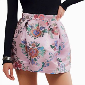Free People Benjamine Mini Skirt In Pink Combo