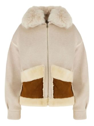 Ava Adore faux-fur jacket - women - Polyester/Rayon - 40 - Neutrals