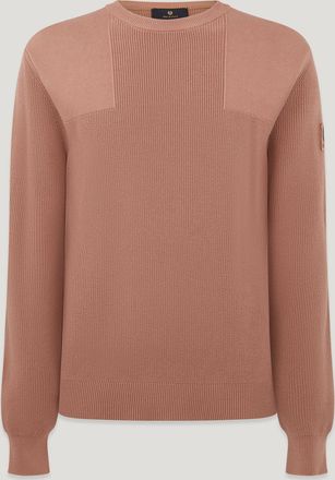 Belstaff Commander Crewneck Jumper Mens Organic Cotton Cedar Wood Size 2XL