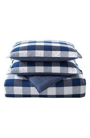 Wrangler Bison Plaid Comforter & Sham Set in Navy at Nordstrom Rack, Size King