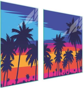 OEM Placa Protectora De Vidrio Para Estufa 90x52 Palmeras