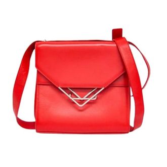 Bottega Veneta Pre-owned The Clip 652391 schoudertas - Dames - Pre-owned - Rood - Maat: ONE Size Zijde
