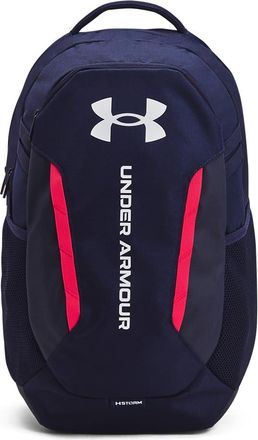 Under Armour Unisexs Hustle 6.0 Backpack, (412) Midnight Navy/Midnight Navy/White, One Size