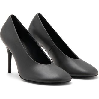 Mango Round Toe Pump in Dark Grey at Nordstrom, Size 6Us