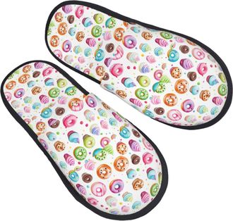 Generic Slippers Cupcakes Donuts Muffins Non-Slip Fuzzy Slippers Cozy Anti-Slide Slipper For Spa Bedroom Guest Room M