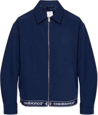 Casablanca Logo Jacket - Dames - Zomerjassen - Blauw - XS - Wol - Jassen